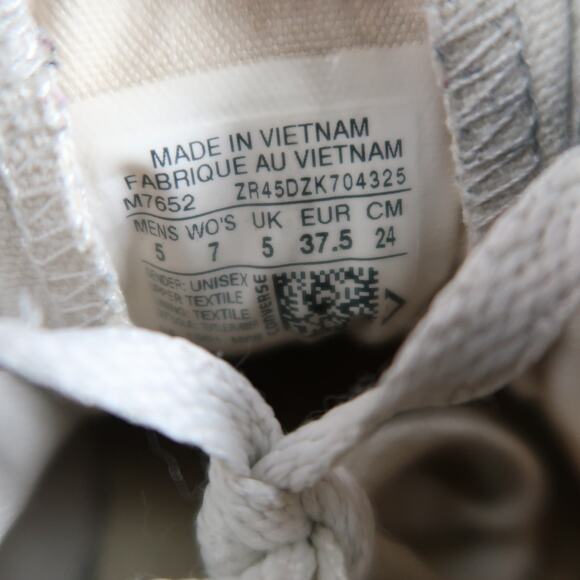 Converse Shoes Womens 7 Casual Sneakers All Star Trainers Classic Canvas White - Picture 6 of 11